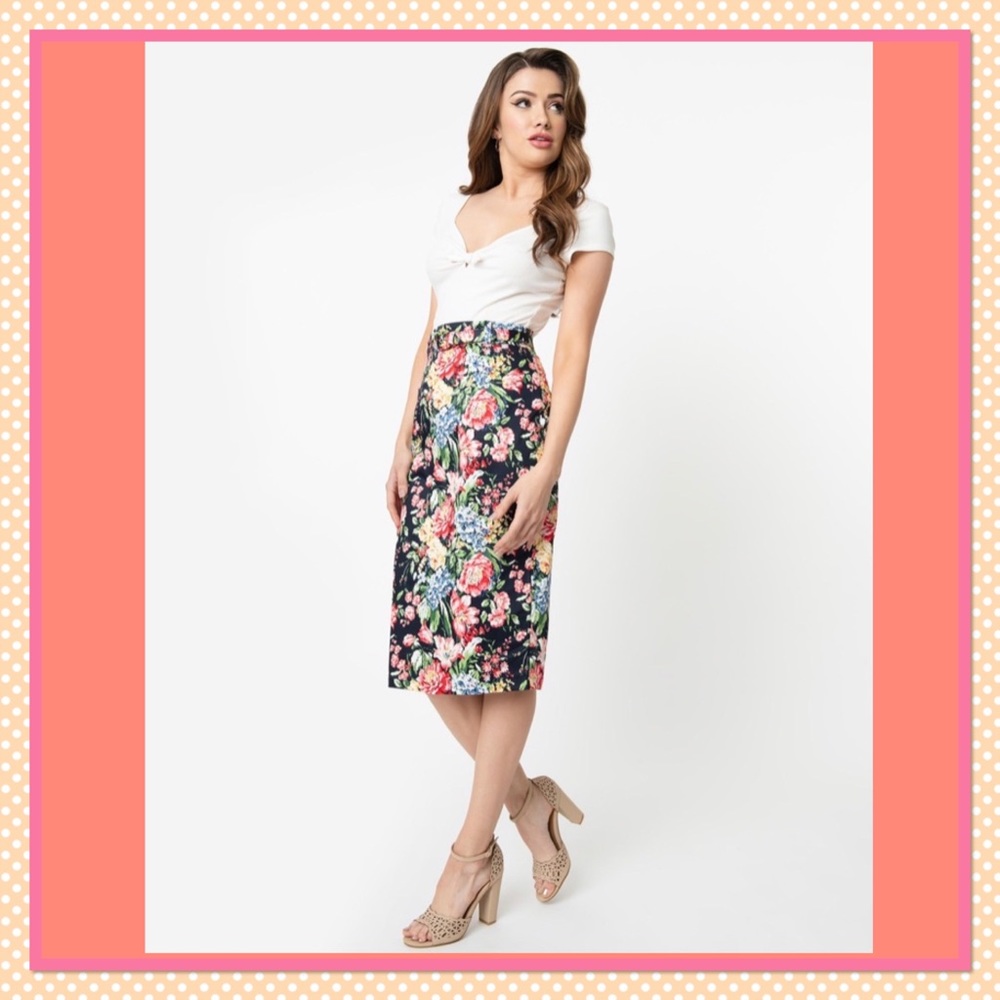 NWT  Unique Vintage Wiggle/ pencil skirt